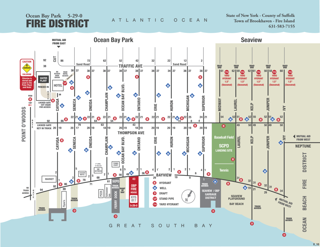 Hydrant And Well Map Ocean Bay Park Fire Department 2409